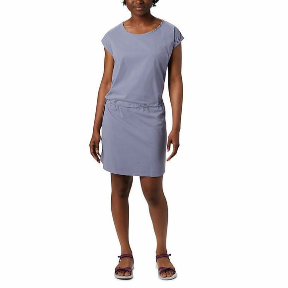 NWT New Womens Columbia Peak to Point Dress M Logo Purple Open Lace Back Cooling - Picture 1 of 11